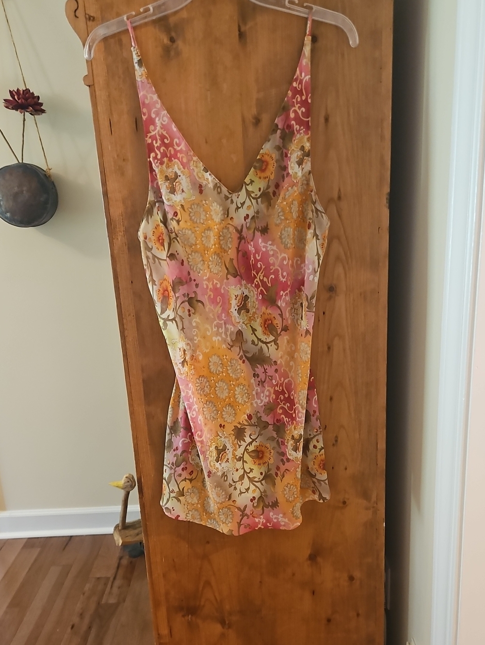 Victoria Secret Floral  Slip Dress in Pink and Yellow